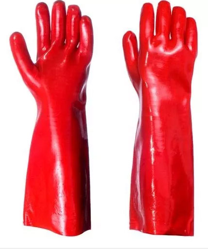 Guantes De Pvc Rojos  X U